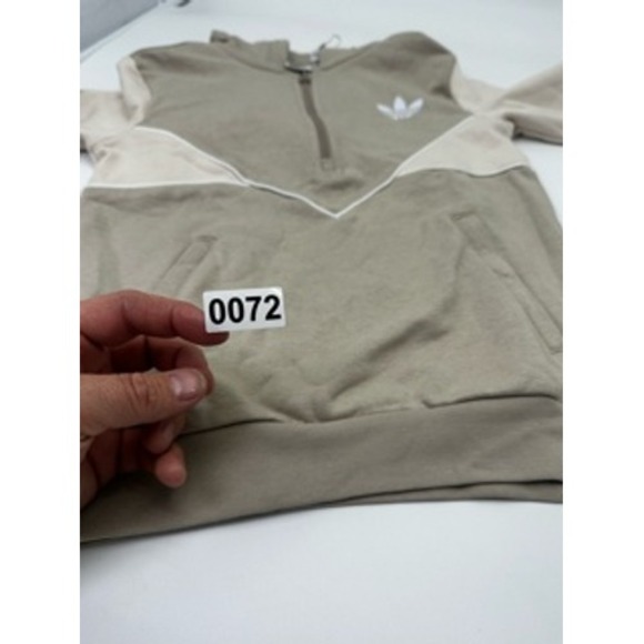 Adidas Kids Trefoil Colorblock Quarter Zip Hoodie Sz S 140 Made in Pakistan - Picture 8 of 9
